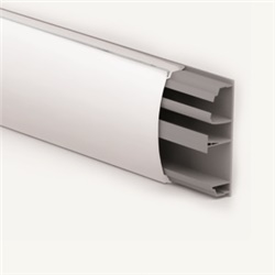 Canalina portacavi bianca 75x25 mm per organizzazione e protezione cavi elettrici