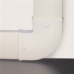Curva piana TR2000 B.9010 per canaline elettriche, resistente, installazione 90° per impianti residenziali e industriali