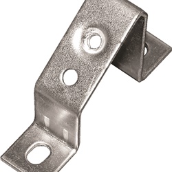 Staffa acciaio zincato foro 7 mm passo M6 altezza 49 mm per fissaggi elettrici robusti e resistenti