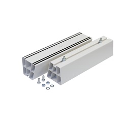 Base a pavimento 450x95x90 mm biestrusa robusta per installazioni elettriche industriali e civili