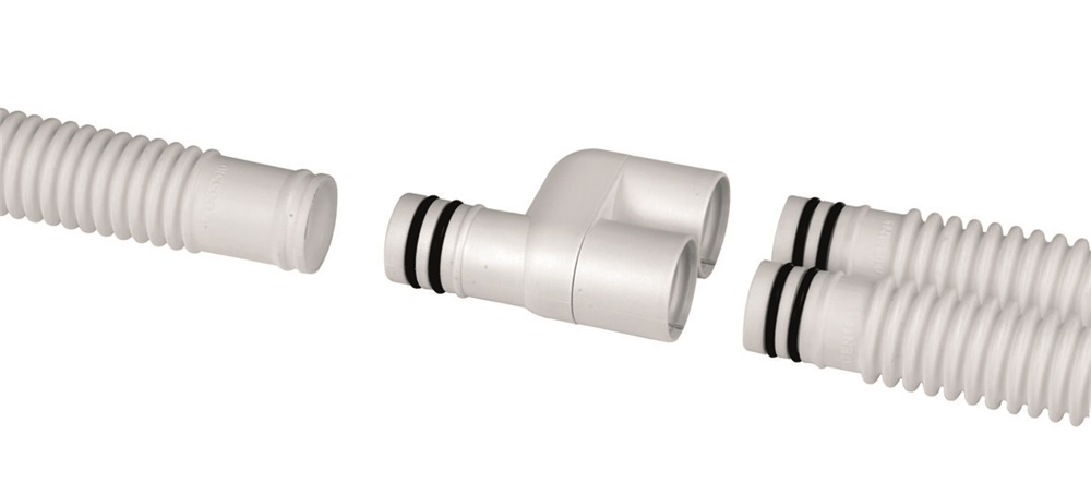 Raccordo scarico Y 18/20 mm materiale resistente bianco per impianti elettrici e idraulici