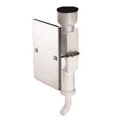Sifone scarico condensa con piastra copertura 1 x 46 bianco per impianti climatizzazione e refrigerazione