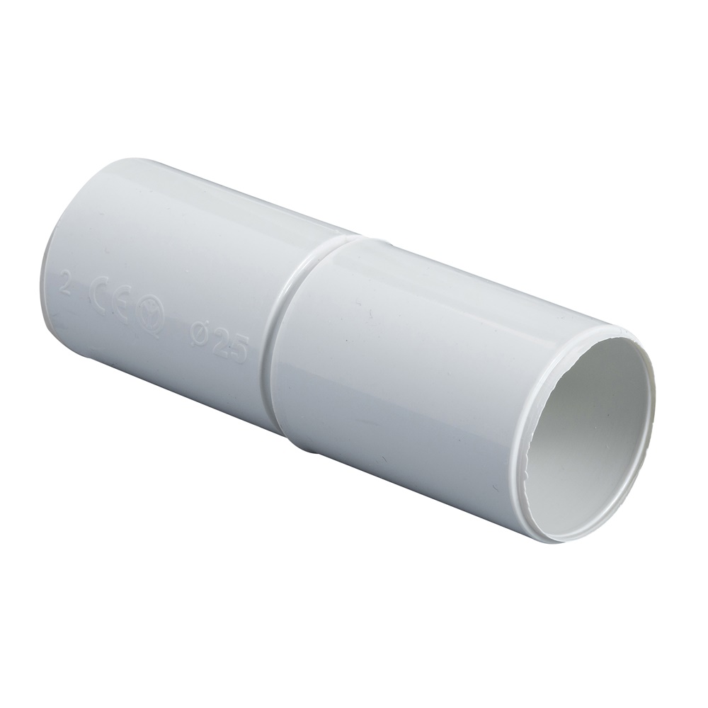 Manicotto giunzione tubo-tubo diam. 25mm IP40 per tubi esterni uso elettrico industriale