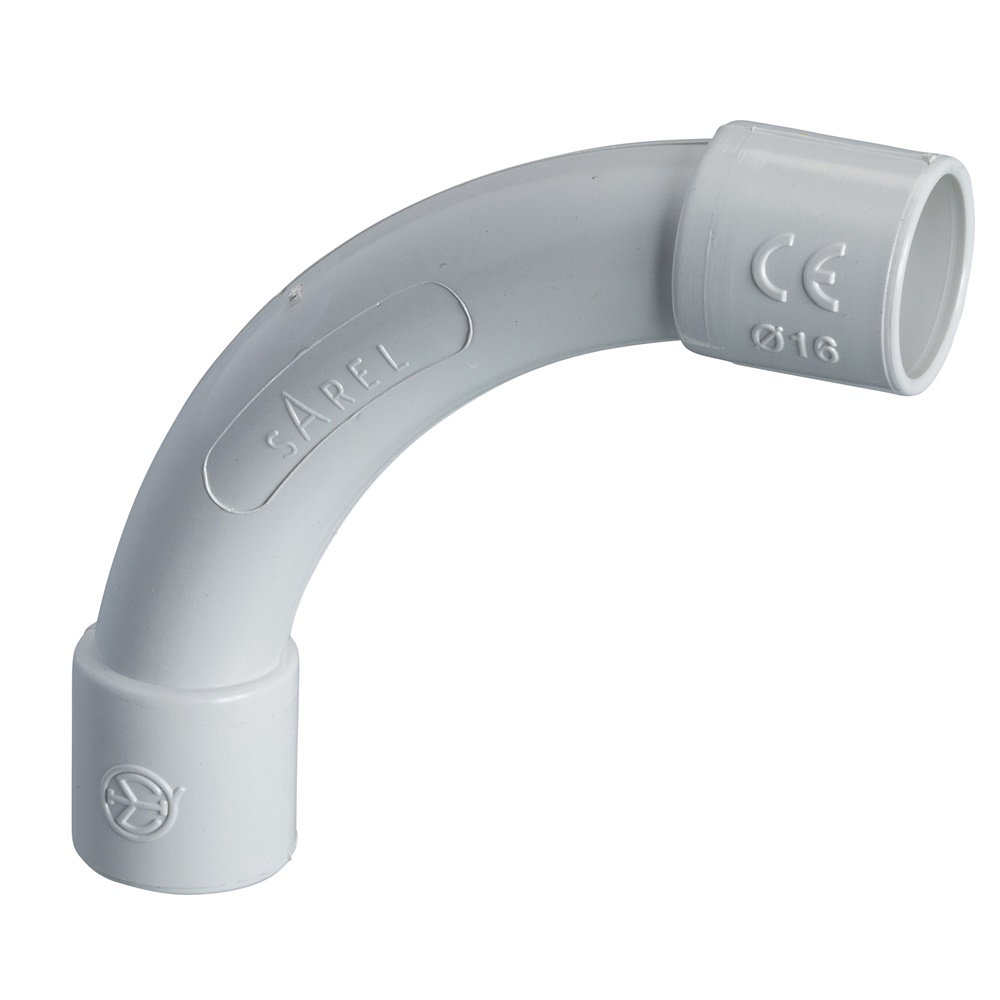 Curva 90° NC16 tubo-tubo IP40 per tubi esterni 16mm uso industriale confezione 100 pz