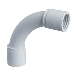 Curva tubo rigido 90° polipropilene grigio diam.32mm IP67 resistente fuoco e isolamento