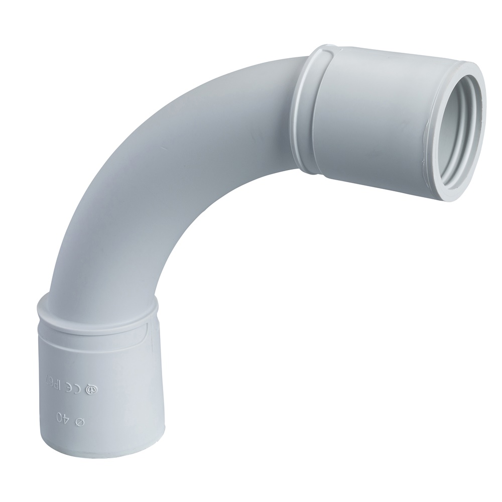 Curva 90° IRIS diametro 40mm protezione IP67 per tubi esterni