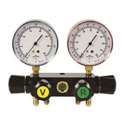 Gruppo manometrico 4 vie gas R22 R404 R407 R134A per impianti frigoriferi precisione alta