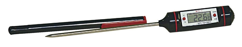 Termometro digitale con sonda acciaio inox display LCD scala -50°C a 300°C per uso elettrico industriale