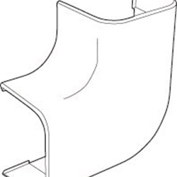 Curva piana 70° marrone per canaline elettriche, resistente, uso residenziale e industriale