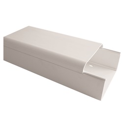 Canale canalizzazione elettrica 125x75 mm resistente bianco RAL 9010 per impianti civili e industriali