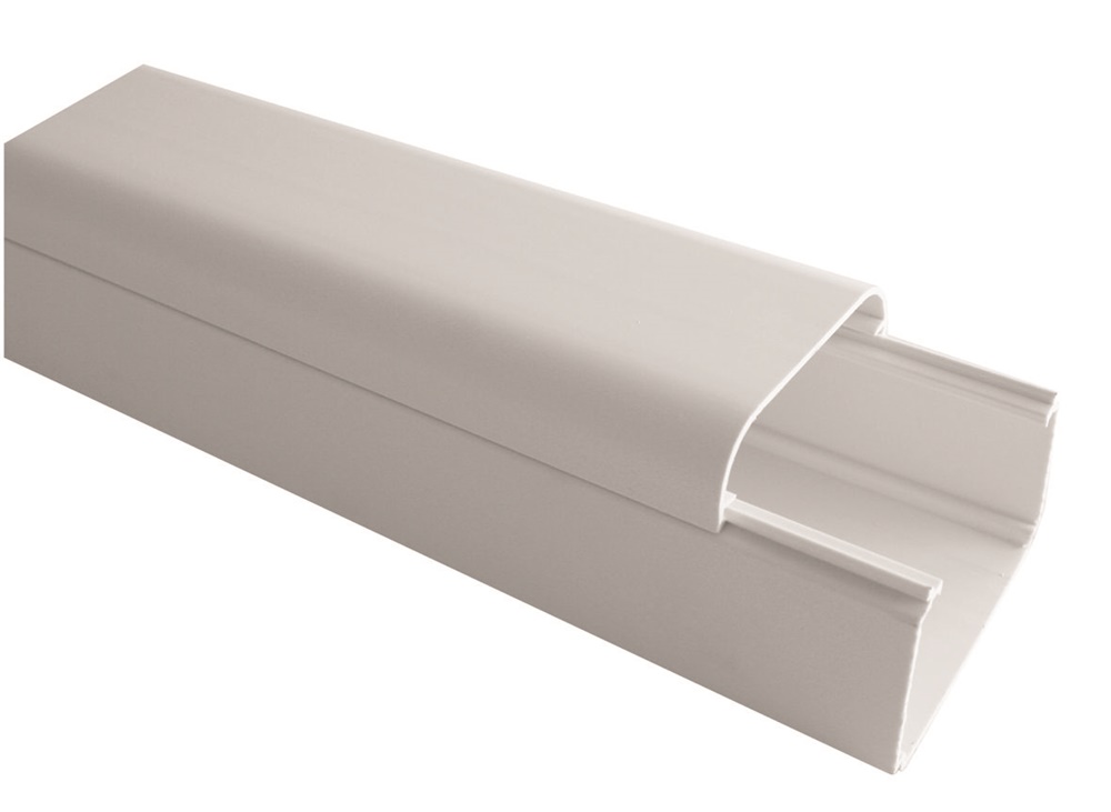 Canale condizionatore 70x55 mm bianco RAL 9010 resistente per installazioni elettriche rapide e sicure
