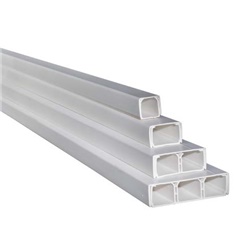 Canalina portacavi plastica bianca 60x16x2 mm per impianti civili industriali