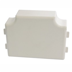 Giunto a T per canalina elettrica 16x16 mm bianco resistente montaggio semplice