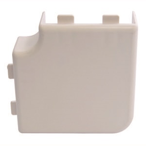 Angolare piano 30x10 cm bianco RAL 9010 per impianti elettrici protezione e finitura canaline
