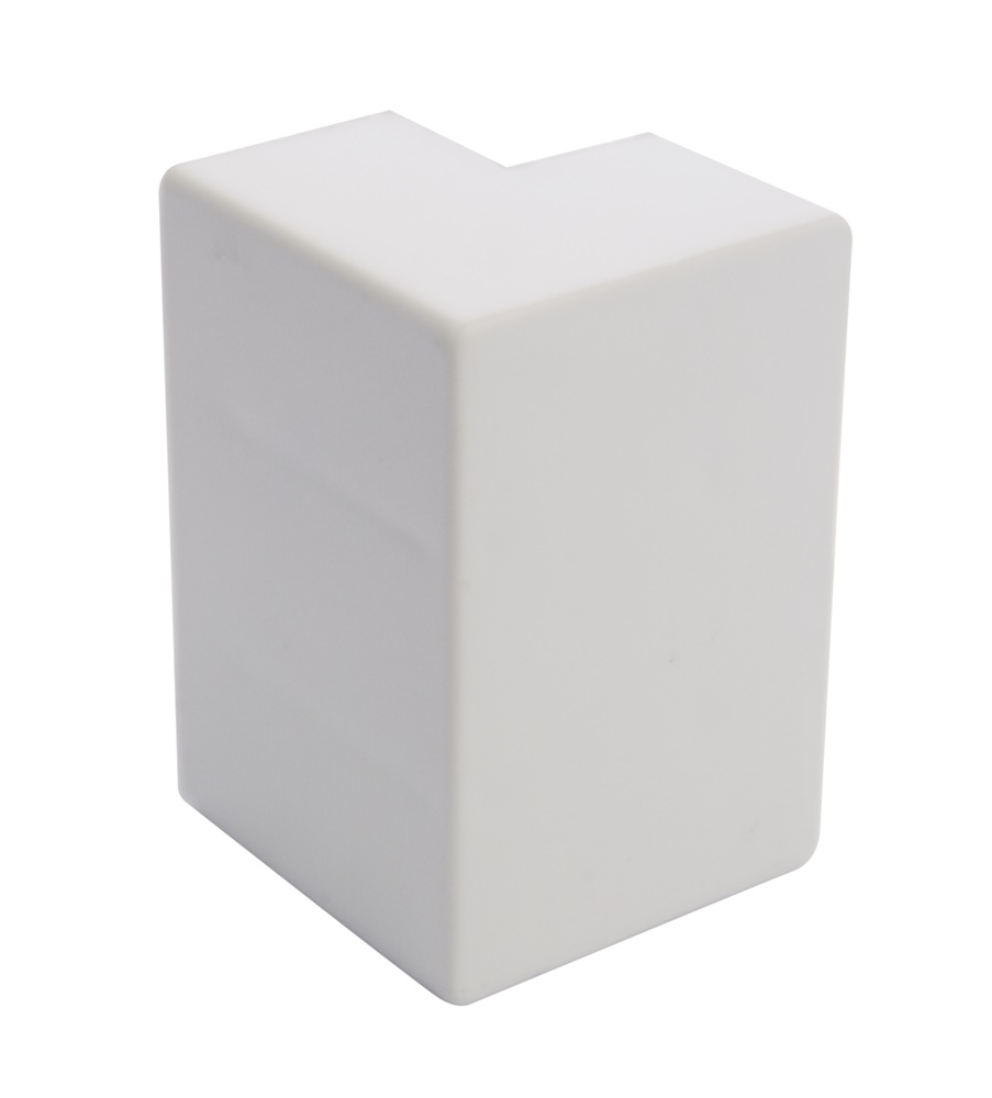 Angolo esterno 20x10 cm bianco RAL 9010 per installazioni elettriche professionali