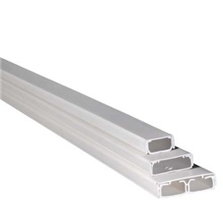 Canalina elettrica 30x10 mm bianca resistente per organizzazione cavi domestici e professionali