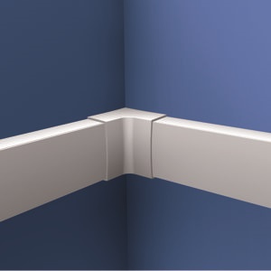 Angolo interno fisso 30x17 mm finitura bianca B.9010 per canaline elettriche