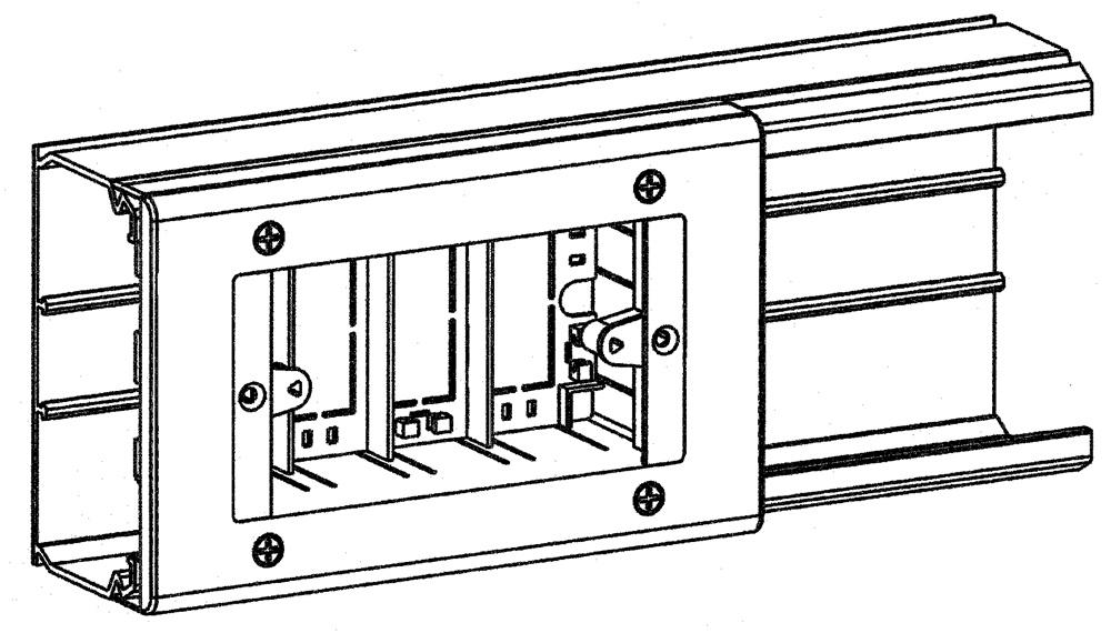 Supporto modulare incasso unità controllo serie 503/504 con 2 riduzioni colore bianco B.9010 per impianti elettrici civili e industriali