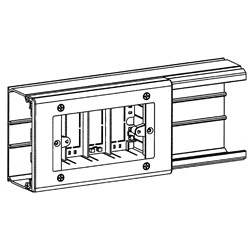 Supporto modulare incasso unità controllo serie 503/504 con 2 riduzioni colore bianco B.9010 per impianti elettrici civili e industriali