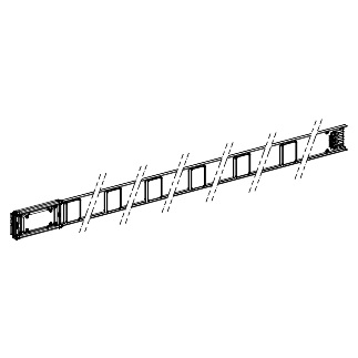 Canalis - Elemento rettilineo - 100 A - 3 m - 6 derivazioni