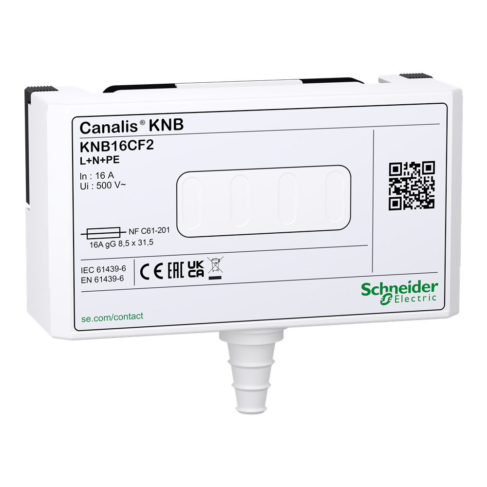 Canalis - Unità di derivazione per fusibile NF - 8,5 x 31,5 - 16 A - L + N + PE