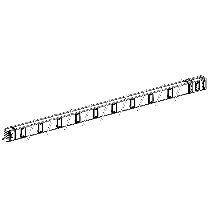 Canalis - Elemento rettilineo - 500 A - 5 m - 18 derivazioni