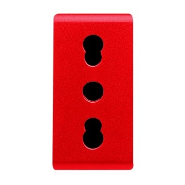 Legrand L4180R SDO Italia – Presa Elettrica 2P+E 1 Modulo, Colore Rosso – Interruttore Di Qualità