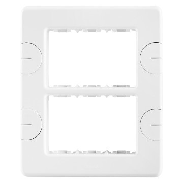 PLACCA 6 POS.BIANCO COMPACT