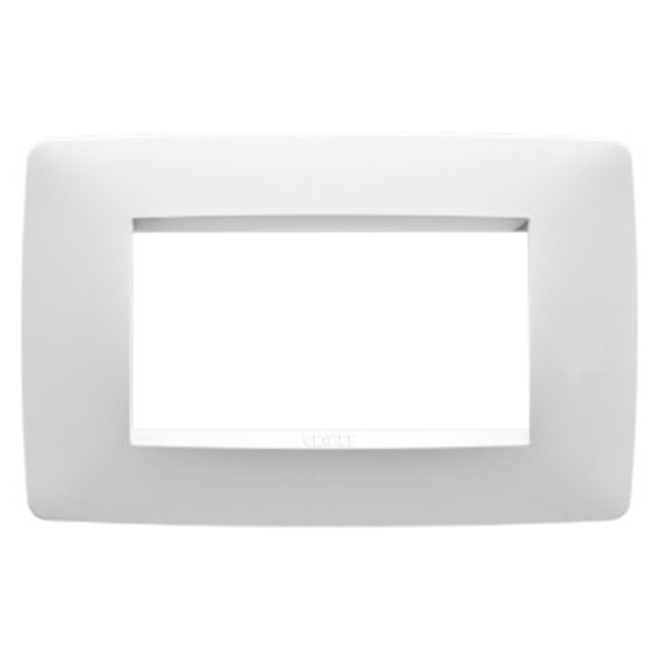 Placca One 4 moduli bianco latte 