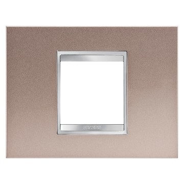 PLACCA LUX 2P METAL.BRONZO PERLATO