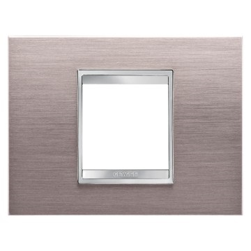 PLACCA LUX 2P METAL.ALLUMINIO SPAZZ