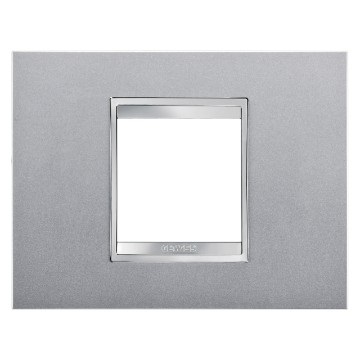 PLACCA LUX - IN TECNOPOLIMERO VERNICIATO - 2 POSTI - TITANIO - CHORUSMART