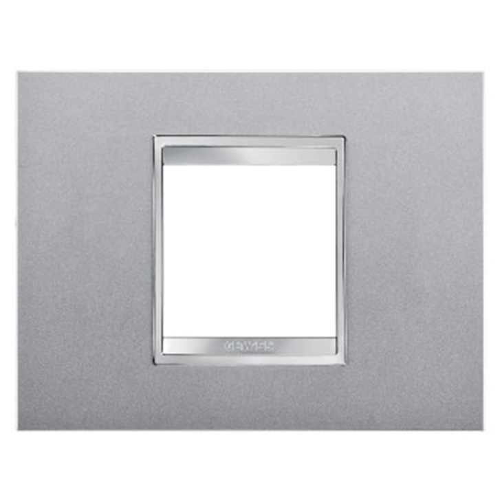 PLACCA LUX - IN TECNOPOLIMERO VERNICIATO - 2 POSTI - TITANIO - CHORUSMART