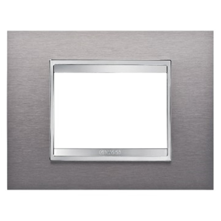 PLACCA LUX 3P INOX SPAZZOLATO