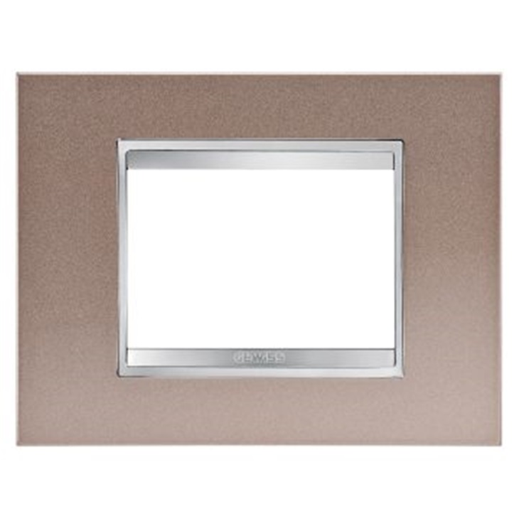 PLACCA LUX 3P METAL.BRONZO PERLATO