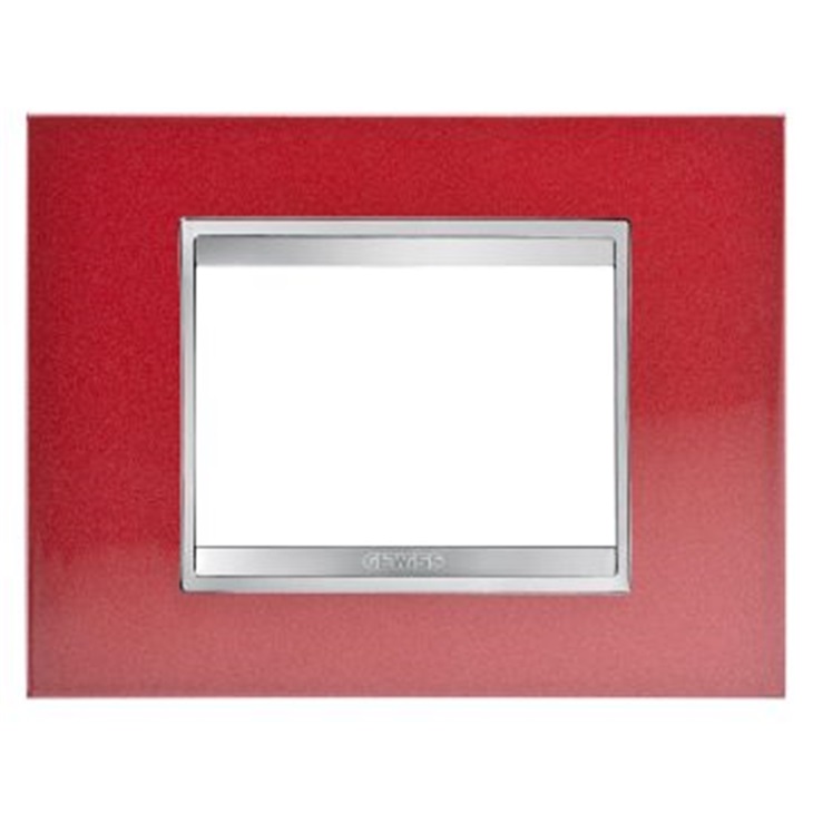 PLACCA LUX 3P METAL.ROSSO GLAMOUR