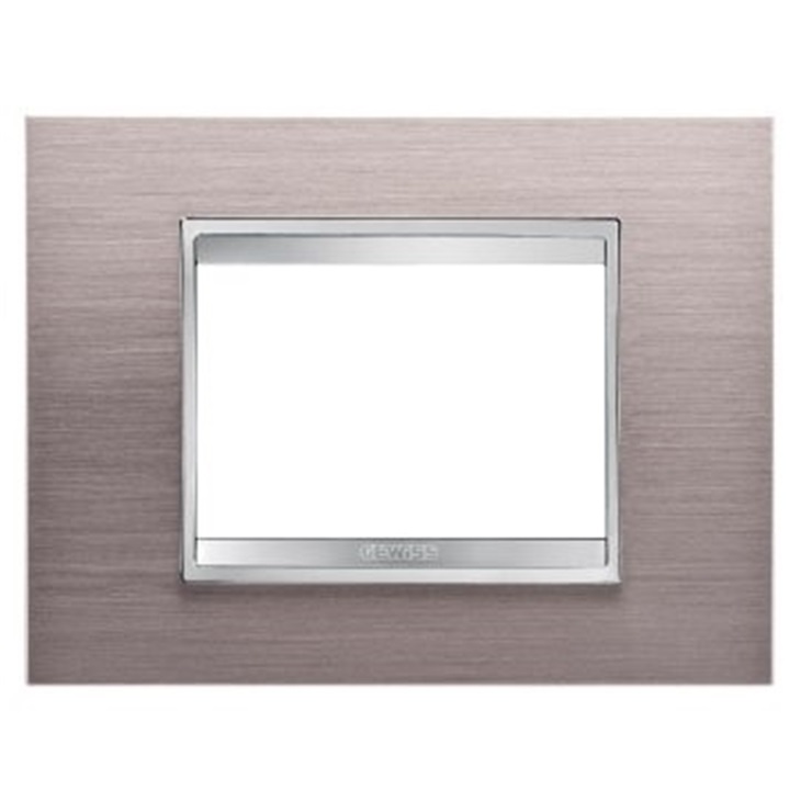 PLACCA LUX 3P METAL.ALLUMINIO SPAZZ