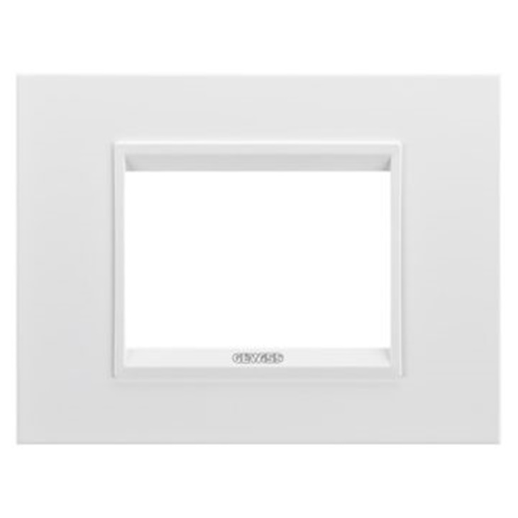 PLACCA LUX 3P METAL BIANCO MONOCHRO