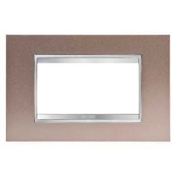 PLACCA LUX 4P METAL.BRONZO PERLATO