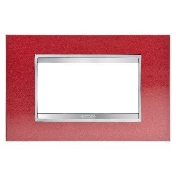 PLACCA LUX 4P METAL.ROSSO GLAMOUR