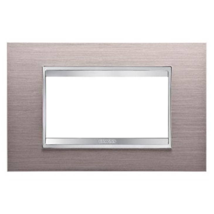 PLACCA LUX 4P METAL.ALLUMINIO SPAZZ