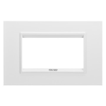 PLACCA LUX 4P METAL BIANCO MONOCHRO