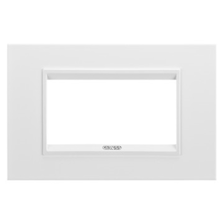 PLACCA LUX 4P METAL BIANCO MONOCHRO