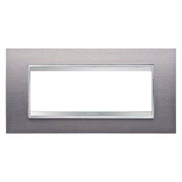 PLACCA LUX 6P INOX SPAZZOLATO