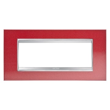 PLACCA LUX 6P METAL.ROSSO GLAMOUR