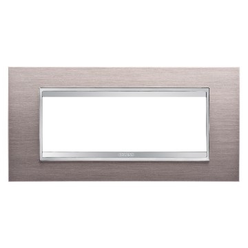 PLACCA LUX 6P METAL.ALLUMINIO SPAZZ