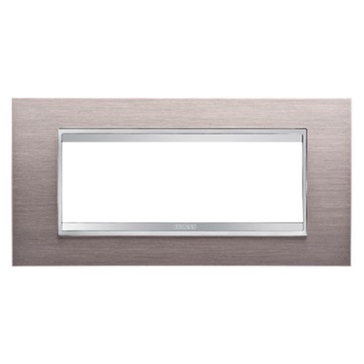 PLACCA LUX 6P METAL.ALLUMINIO SPAZZ