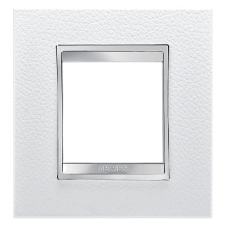 PLACCA LUX INT.2P PELLE BIANCO