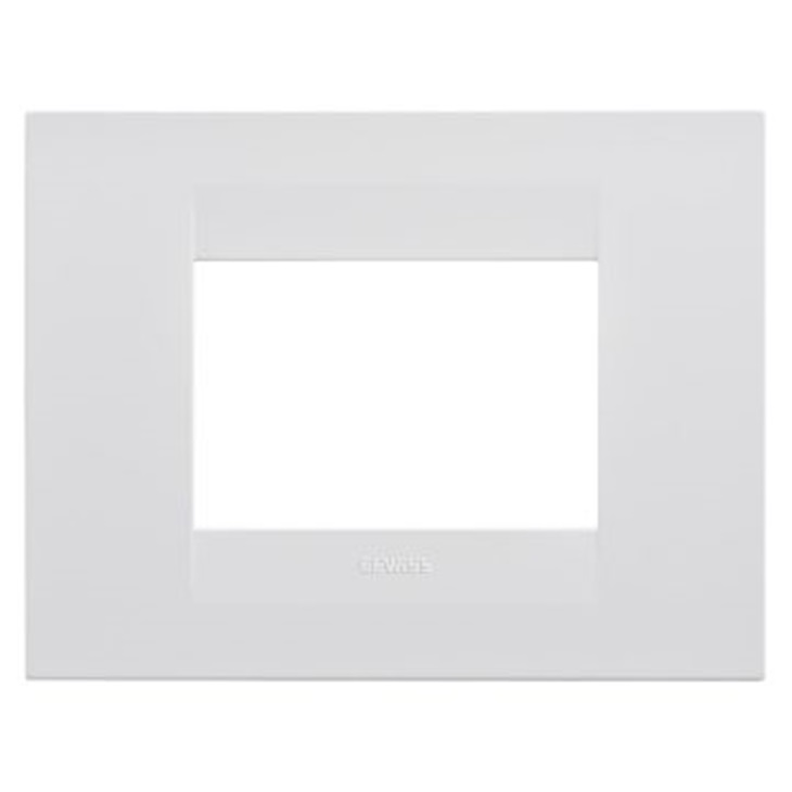 Placca GEO 3 moduli bianco latte 