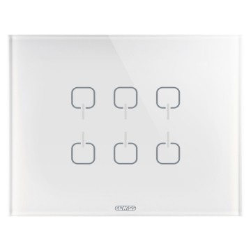 PLACCA ICE TOUCH KNX BIANCO 6 SIMBO